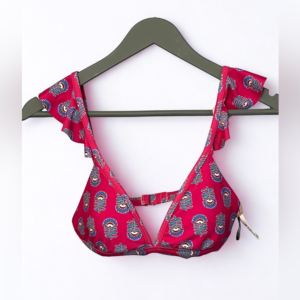 J.Crew Factory Tropical Colorful Holiday Vacation Bikini top NEW